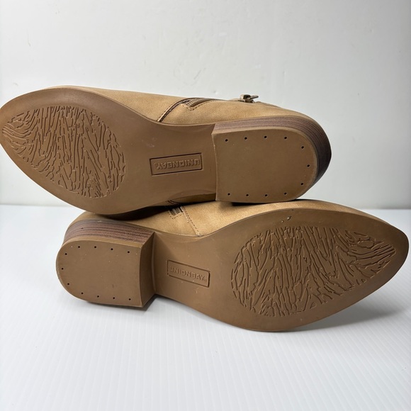 Unionbay Womens TOLEDO Fashion Faux Suede Booties Decorative Zipper Tan Size 9 - Picture 7 of 9